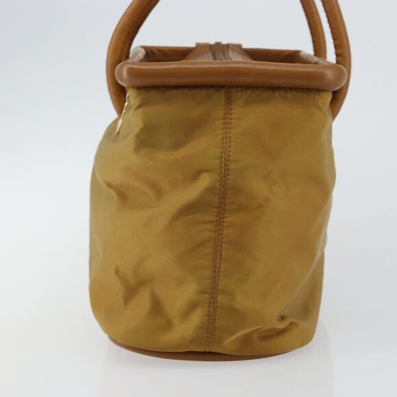 CELINE Hand Bag Nylon Brown Gold - Picture 4 of 13